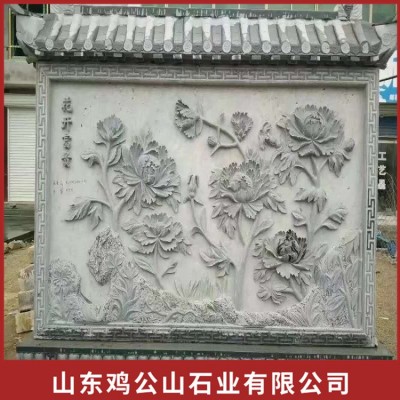 寺庙石雕壁画墙图2