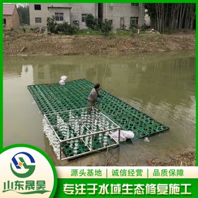生态浮岛施工图3