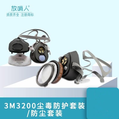 半面型防护面罩 3M6200 双盒防毒半面具S图2