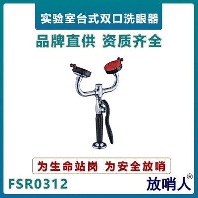 双防壁挂式洗眼器 挂壁式洗眼器 紧急洗眼器qmy图2