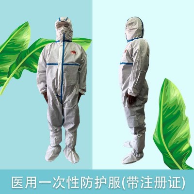 3M4565白色带帽胶条防护服图2