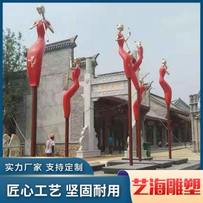 玻璃钢民俗高桥人物雕塑图3