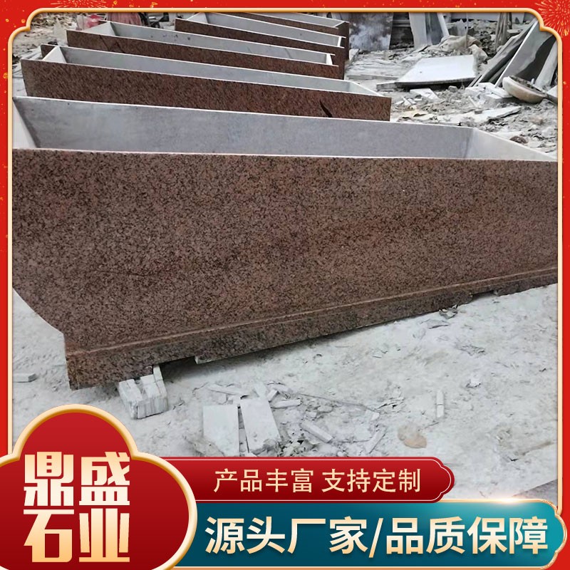 晚霞红整体石棺厂家