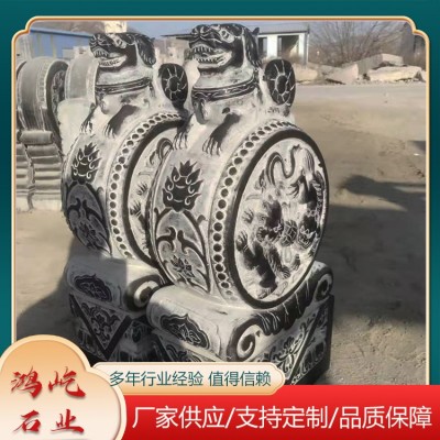 青石门墩图3