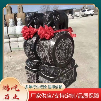 青石门墩图4