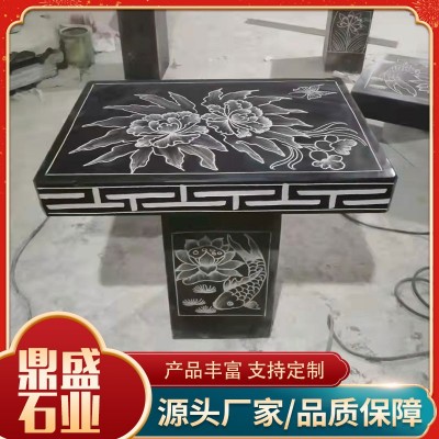 花岗岩石桌石凳图5