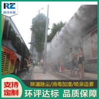 公交站台喷雾降温 自动喷雾加湿设备