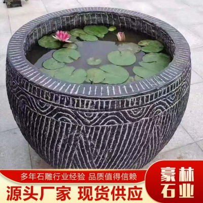 石雕花盆，花缸、石缸图3