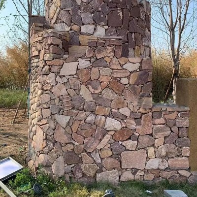 粉砂岩垒墙石 黄色砌墙石 灰石英挡墙石 青石块石图2