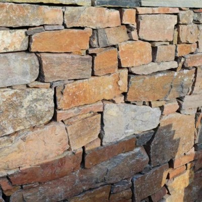 粉砂岩垒墙石 黄色砌墙石 灰石英挡墙石 青石块石图3