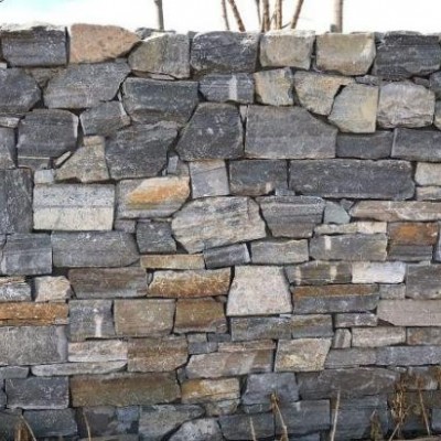 粉砂岩垒墙石 黄色砌墙石 灰石英挡墙石 青石块石图5