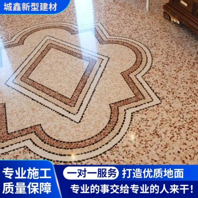 混凝土改色，密封固化，园林花坛住凳施工图5