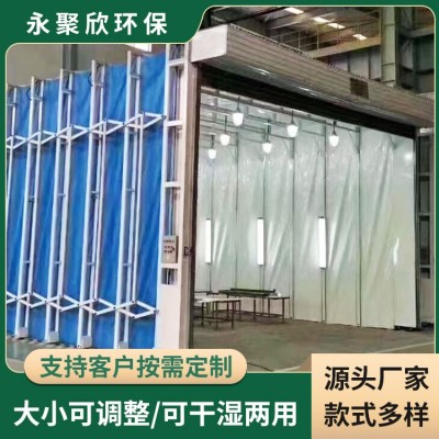 移动式伸缩烤漆房大型电动折叠式喷漆房汽车家具喷漆房移动伸缩房图3
