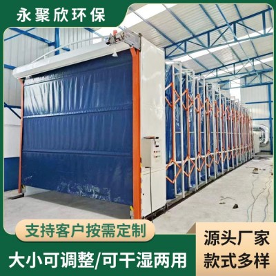 移动式伸缩烤漆房大型电动折叠式喷漆房汽车家具喷漆房移动伸缩房图4