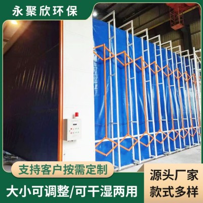全自动轨道式移动伸缩房无尘打磨房家具油漆房工业移动伸缩喷漆房图3