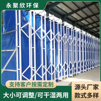 全自动轨道式移动伸缩房无尘打磨房家具油漆房工业移动伸缩喷漆房图5