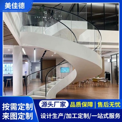 玻璃楼梯 圆弧玻璃楼梯源头厂家图2