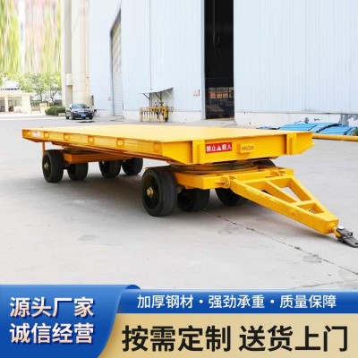 大吨位叉车牵引平板车 物料搬运板车 工业平板拖车 非标定制图2