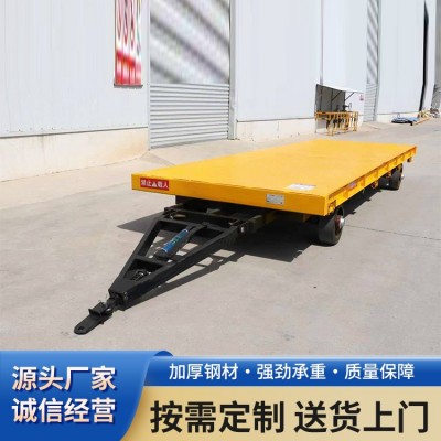 大吨位叉车牵引平板车 物料搬运板车 工业平板拖车 非标定制图3