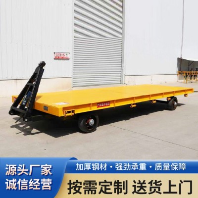 大吨位叉车牵引平板车 物料搬运板车 工业平板拖车 非标定制图5