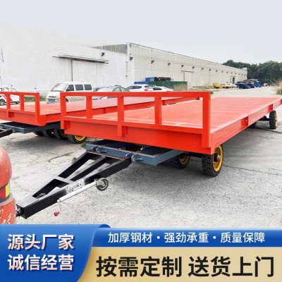 大吨位叉车牵引平板车 物料搬运板车 工业平板拖车 非标定制图4