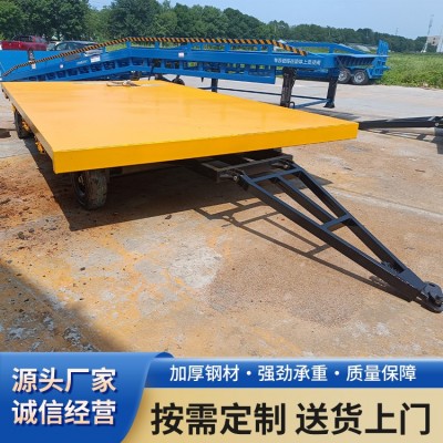 牵引式平板车 定制厂区叉车平板拖车 重型搬运车 大吨位图5