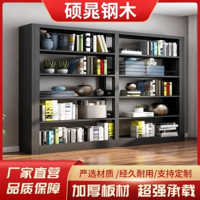 钢木书架  图书馆书架  加厚板材 简洁大气图2