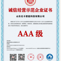 诚信经营示范企业证书